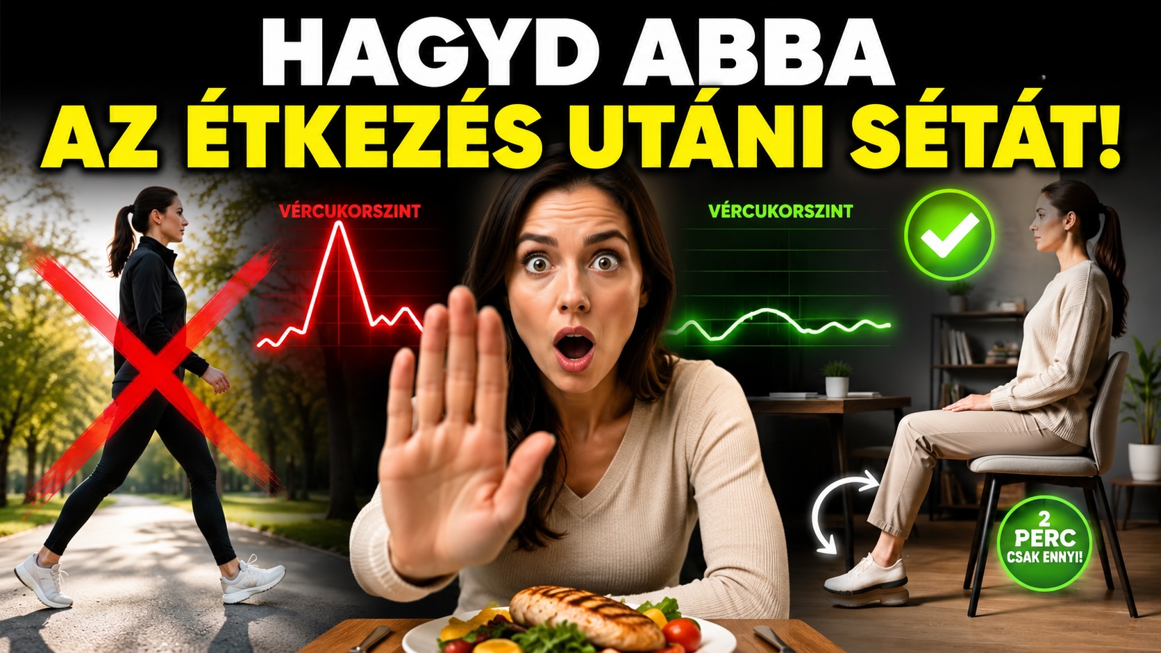 Izomfeszítés étkezés után: mit tehetünk a vércukorgörbéért, ha nincs idő sétálni?